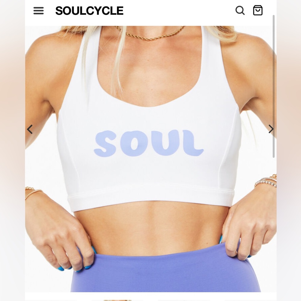 SoulCycle x lululemon free to be serene bra white size 6 NWT